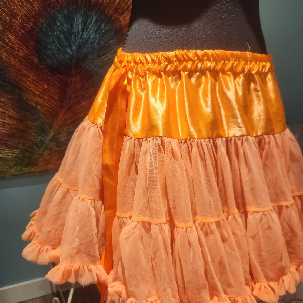 Orange Ruffled Skirt - Picture 2 of 3